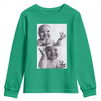 Funny Tuff Baby 67 Meme Youth Sweatshirt Viral AI Niche Baby Six Seven Hand Gesture - Wonder Print Shop