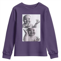 Funny Tuff Baby 67 Meme Youth Sweatshirt Viral AI Niche Baby Six Seven Hand Gesture - Wonder Print Shop
