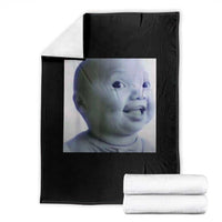 Funny Tuff Baby Side Eye Meme Throw Blanket Viral AI Niche Baby Face Reaction - Wonder Print Shop