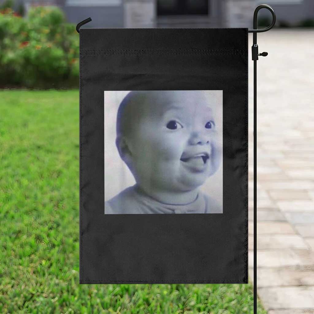 Funny Tuff Baby Side Eye Meme Garden Flag Viral AI Niche Baby Face Reaction - Wonder Print Shop