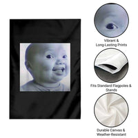 Funny Tuff Baby Side Eye Meme Garden Flag Viral AI Niche Baby Face Reaction - Wonder Print Shop