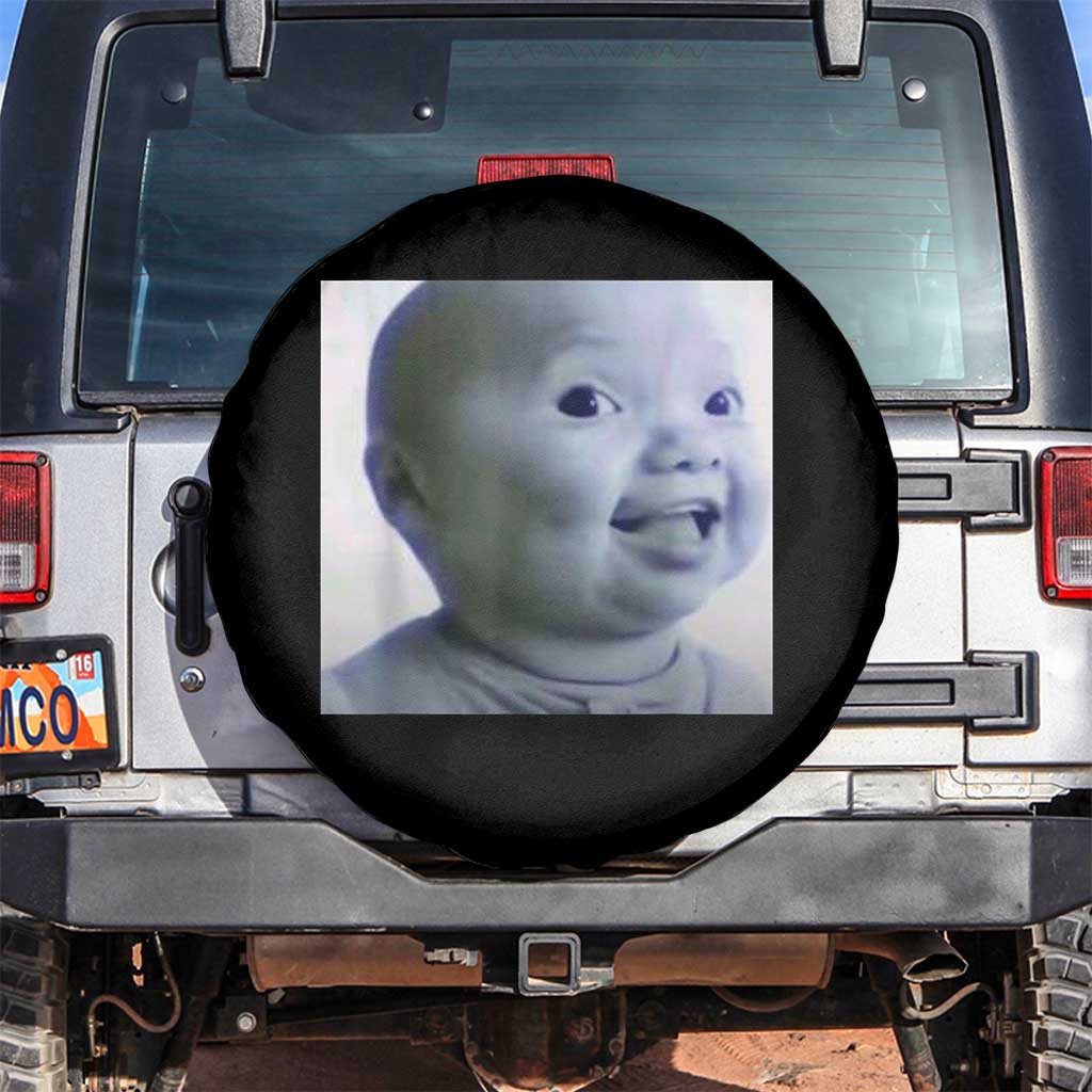 Funny Tuff Baby Side Eye Meme Spare Tire Cover Viral AI Niche Baby Face Reaction - Wonder Print Shop