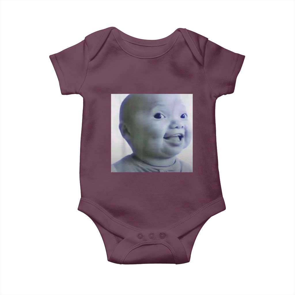 Funny Tuff Baby Side Eye Meme Baby Onesie Viral AI Niche Baby Face Reaction - Wonder Print Shop