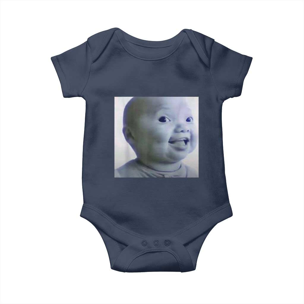 Funny Tuff Baby Side Eye Meme Baby Onesie Viral AI Niche Baby Face Reaction - Wonder Print Shop