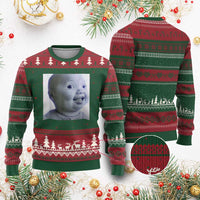 Funny Tuff Baby Side Eye Meme Ugly Christmas Sweater Viral AI Niche Baby Face Reaction - Wonder Print Shop