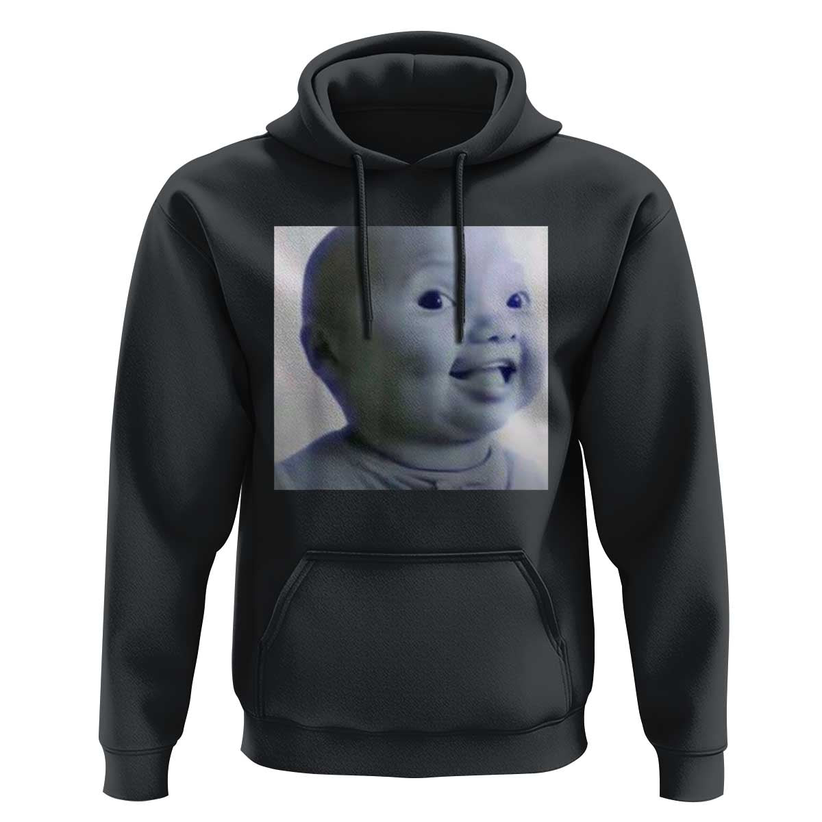 Funny Tuff Baby Side Eye Meme Hoodie Viral AI Niche Baby Face Reaction - Wonder Print Shop