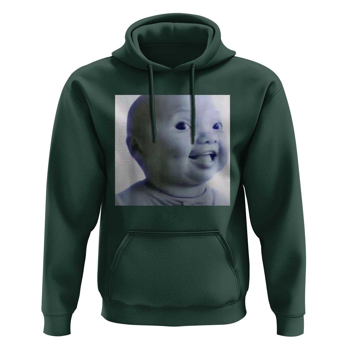 Funny Tuff Baby Side Eye Meme Hoodie Viral AI Niche Baby Face Reaction - Wonder Print Shop