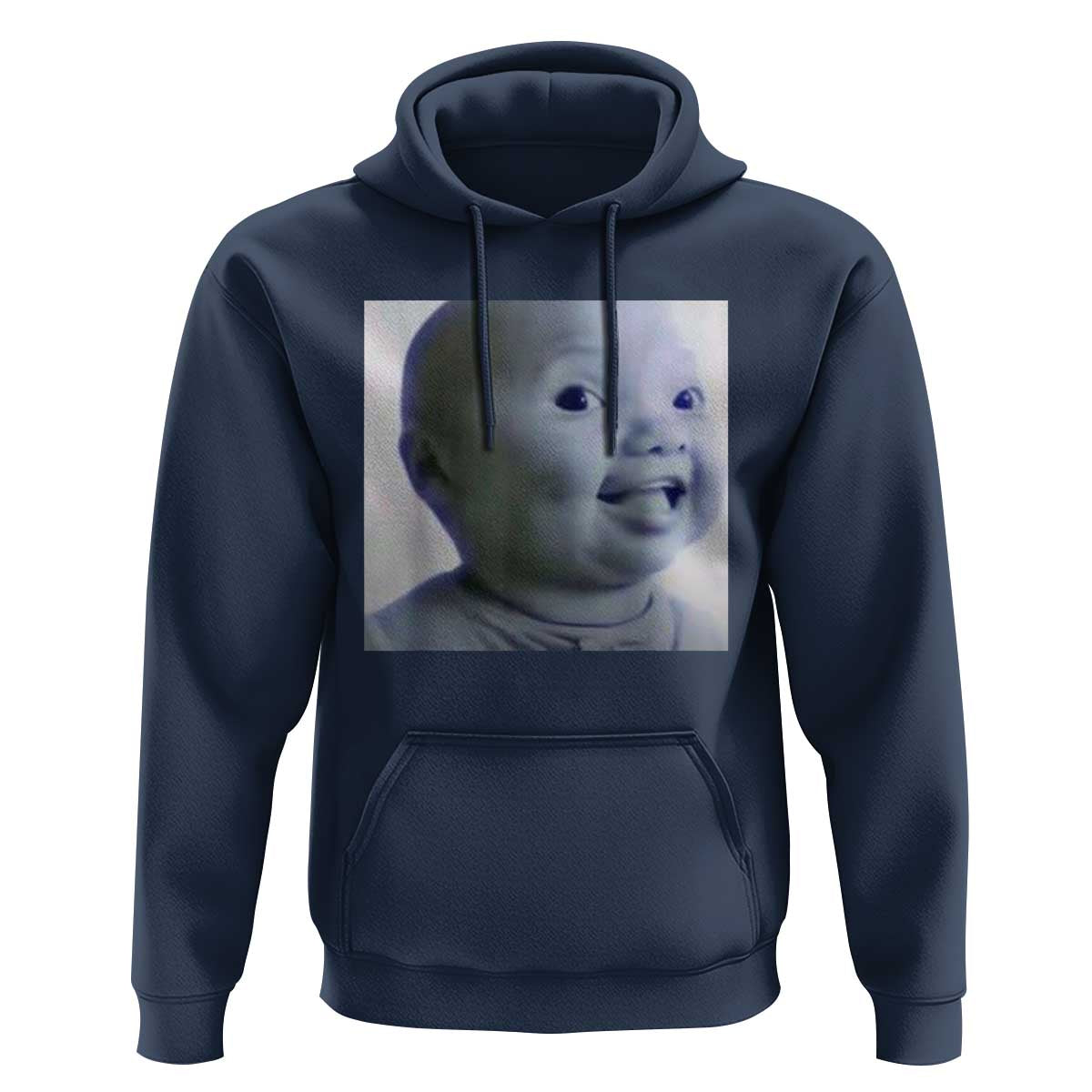 Funny Tuff Baby Side Eye Meme Hoodie Viral AI Niche Baby Face Reaction - Wonder Print Shop