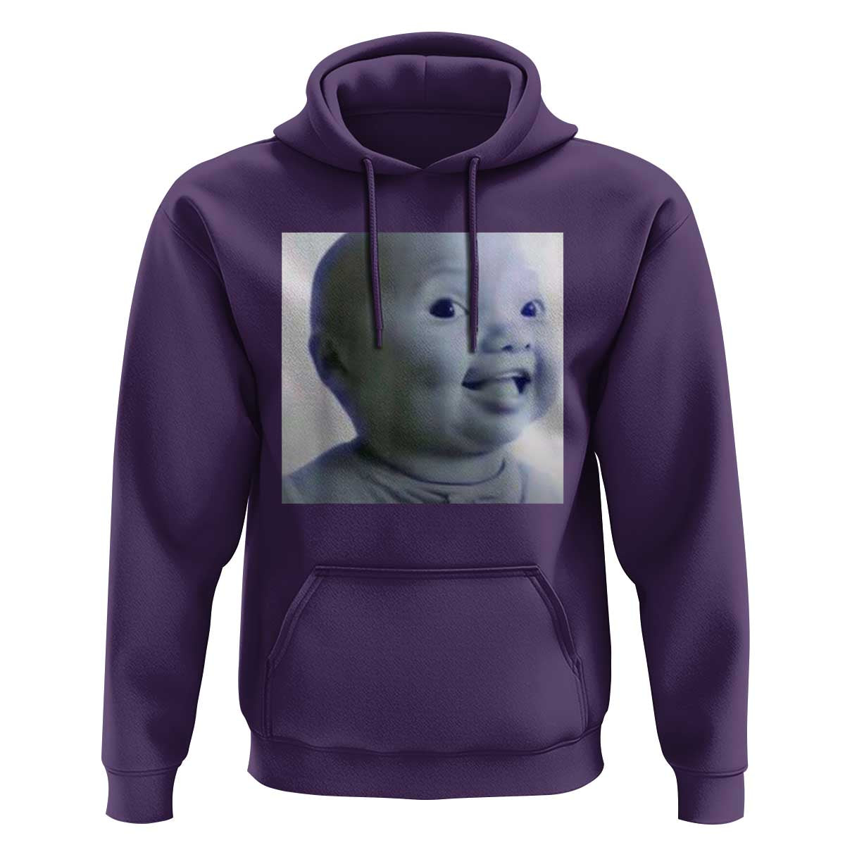 Funny Tuff Baby Side Eye Meme Hoodie Viral AI Niche Baby Face Reaction - Wonder Print Shop