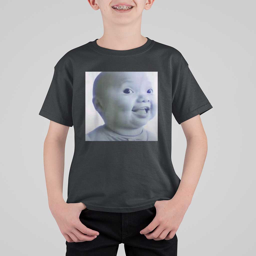 Funny Tuff Baby Side Eye Meme T Shirt For Kid Viral AI Niche Baby Face Reaction - Wonder Print Shop