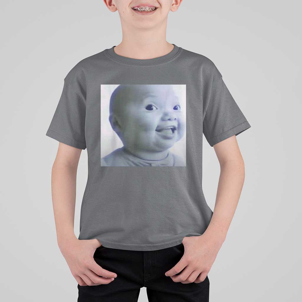 Funny Tuff Baby Side Eye Meme T Shirt For Kid Viral AI Niche Baby Face Reaction - Wonder Print Shop