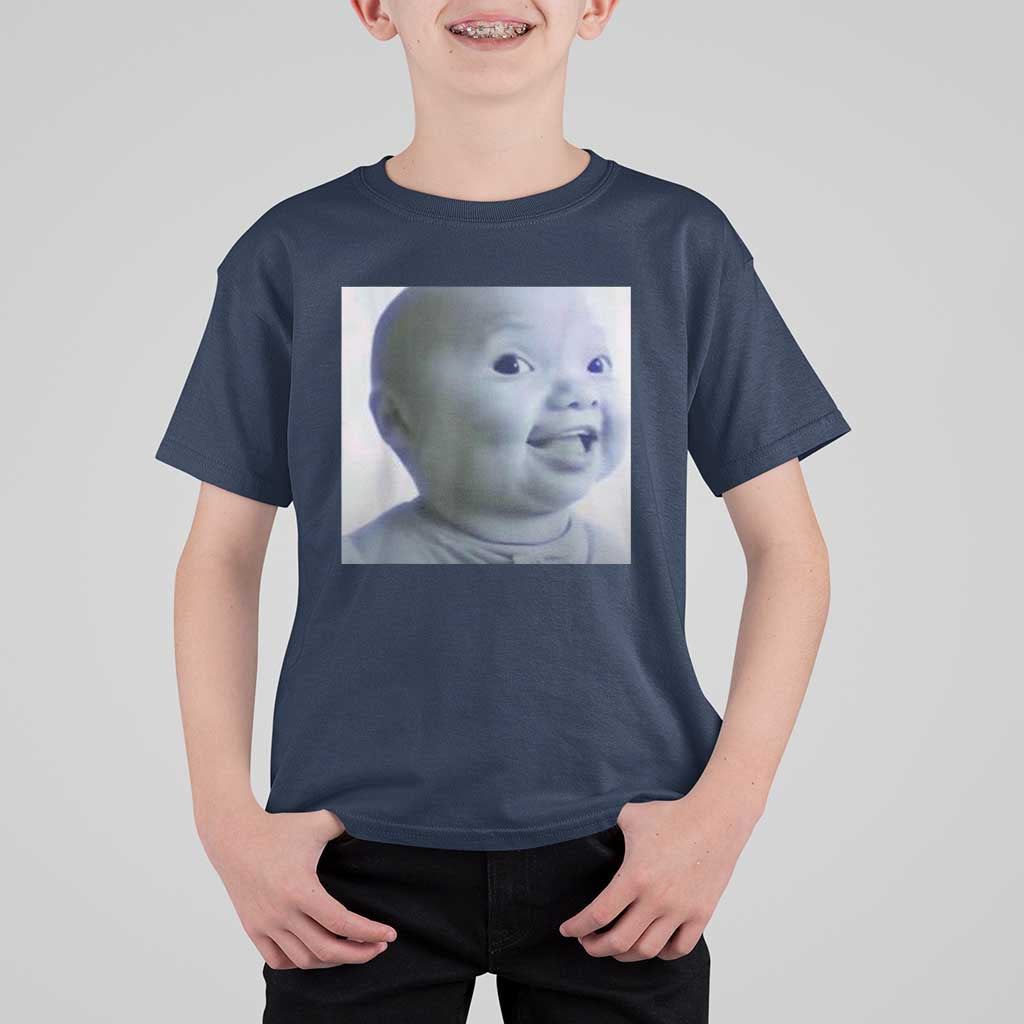 Funny Tuff Baby Side Eye Meme T Shirt For Kid Viral AI Niche Baby Face Reaction - Wonder Print Shop