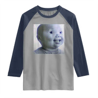 Funny Tuff Baby Side Eye Meme Raglan Shirt Viral AI Niche Baby Face Reaction - Wonder Print Shop