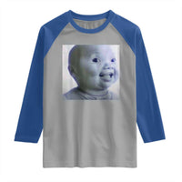 Funny Tuff Baby Side Eye Meme Raglan Shirt Viral AI Niche Baby Face Reaction - Wonder Print Shop