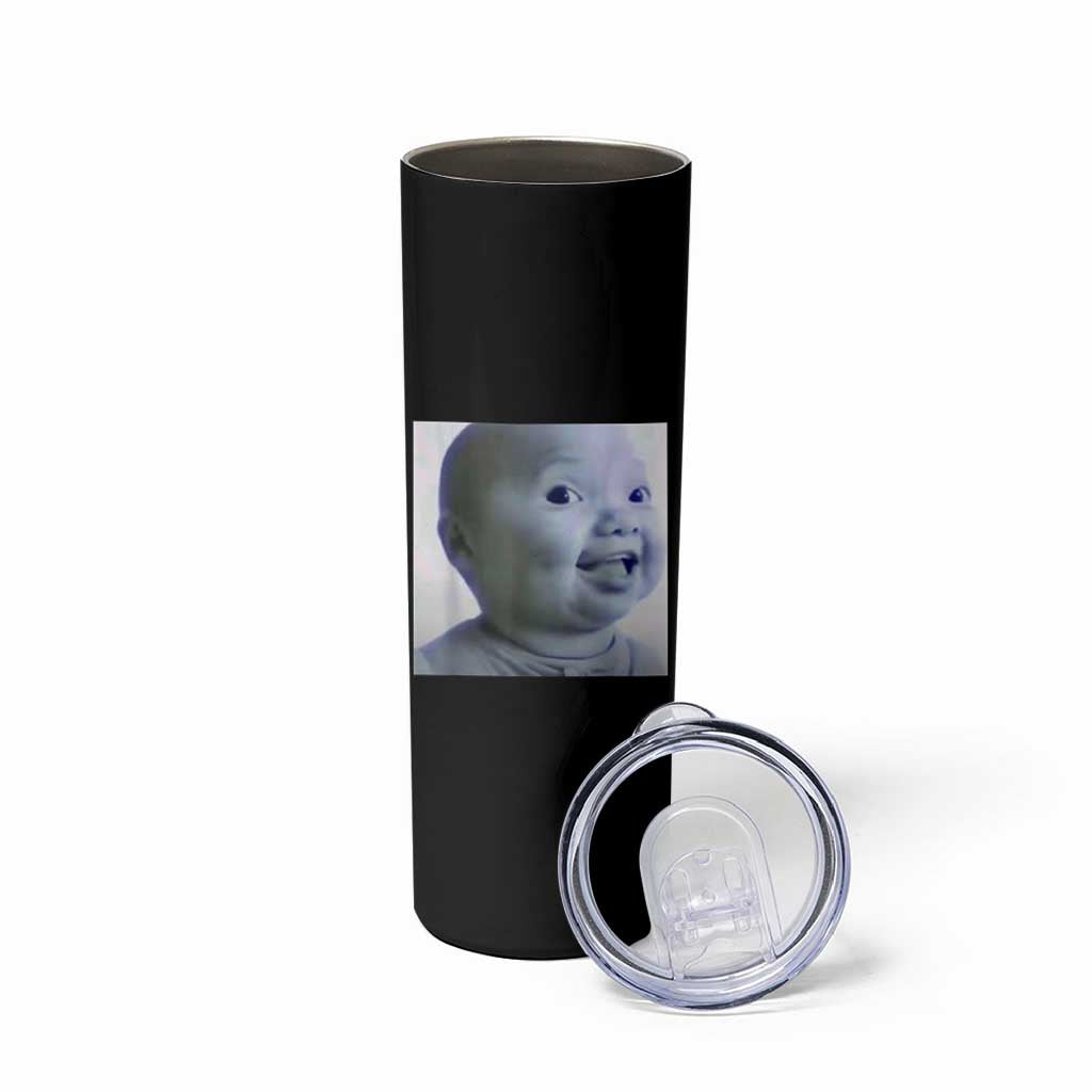 Funny Tuff Baby Side Eye Meme Skinny Tumbler Viral AI Niche Baby Face Reaction - Wonder Print Shop