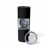 Funny Tuff Baby Side Eye Meme Skinny Tumbler Viral AI Niche Baby Face Reaction - Wonder Print Shop