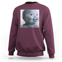 Funny Tuff Baby Side Eye Meme Sweatshirt Viral AI Niche Baby Face Reaction - Wonder Print Shop