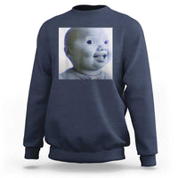 Funny Tuff Baby Side Eye Meme Sweatshirt Viral AI Niche Baby Face Reaction - Wonder Print Shop