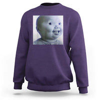 Funny Tuff Baby Side Eye Meme Sweatshirt Viral AI Niche Baby Face Reaction - Wonder Print Shop