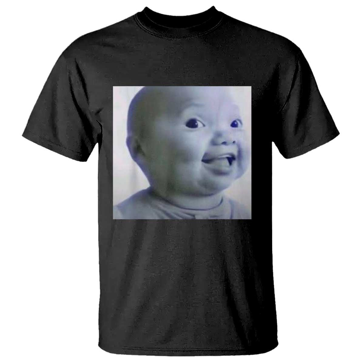 Funny Tuff Baby Side Eye Meme T Shirt Viral AI Niche Baby Face Reaction - Wonder Print Shop