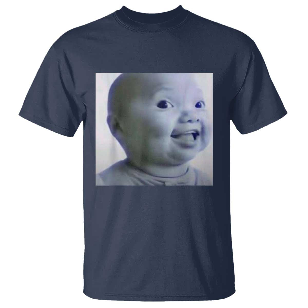 Funny Tuff Baby Side Eye Meme T Shirt Viral AI Niche Baby Face Reaction - Wonder Print Shop