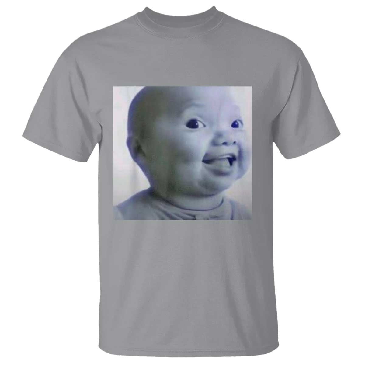 Funny Tuff Baby Side Eye Meme T Shirt Viral AI Niche Baby Face Reaction - Wonder Print Shop