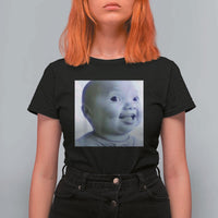 Funny Tuff Baby Side Eye Meme T Shirt For Women Viral AI Niche Baby Face Reaction - Wonder Print Shop
