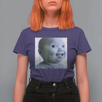 Funny Tuff Baby Side Eye Meme T Shirt For Women Viral AI Niche Baby Face Reaction - Wonder Print Shop