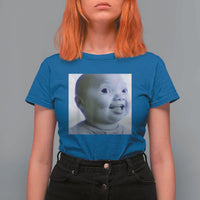 Funny Tuff Baby Side Eye Meme T Shirt For Women Viral AI Niche Baby Face Reaction - Wonder Print Shop