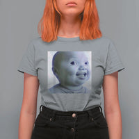 Funny Tuff Baby Side Eye Meme T Shirt For Women Viral AI Niche Baby Face Reaction - Wonder Print Shop