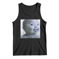 Funny Tuff Baby Side Eye Meme Tank Top Viral AI Niche Baby Face Reaction - Wonder Print Shop