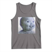 Funny Tuff Baby Side Eye Meme Tank Top Viral AI Niche Baby Face Reaction - Wonder Print Shop