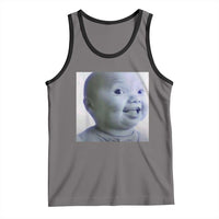 Funny Tuff Baby Side Eye Meme Tank Top Viral AI Niche Baby Face Reaction - Wonder Print Shop