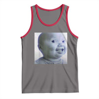 Funny Tuff Baby Side Eye Meme Tank Top Viral AI Niche Baby Face Reaction - Wonder Print Shop