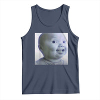 Funny Tuff Baby Side Eye Meme Tank Top Viral AI Niche Baby Face Reaction - Wonder Print Shop
