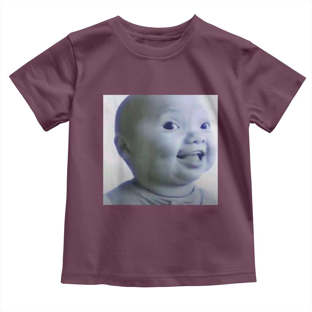 Funny Tuff Baby Side Eye Meme Toddler T Shirt Viral AI Niche Baby Face Reaction - Wonder Print Shop