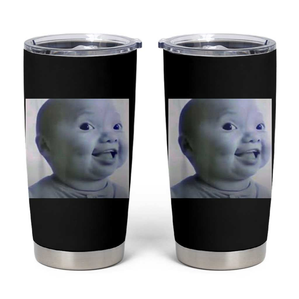 Funny Tuff Baby Side Eye Meme Tumbler Cup Viral AI Niche Baby Face Reaction - Wonder Print Shop