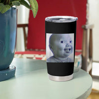 Funny Tuff Baby Side Eye Meme Tumbler Cup Viral AI Niche Baby Face Reaction - Wonder Print Shop