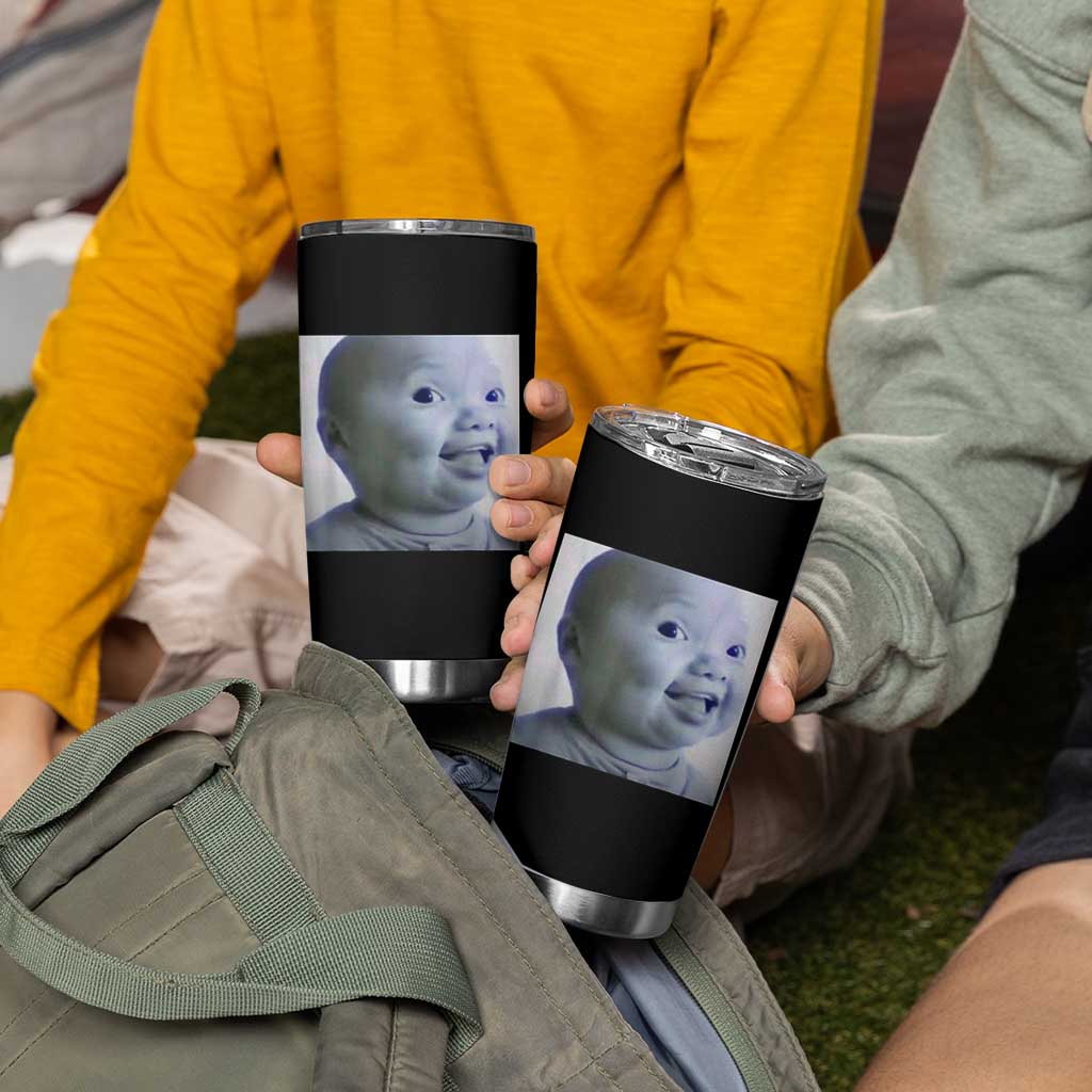 Funny Tuff Baby Side Eye Meme Tumbler Cup Viral AI Niche Baby Face Reaction - Wonder Print Shop