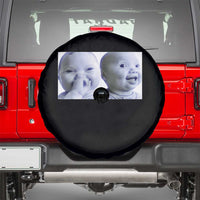 Funny Double Trouble Tuff Baby Meme Spare Tire Cover Viral AI Niche Baby Holding Laugh Duo Reaction - Wonder Print Shop