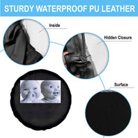 Funny Double Trouble Tuff Baby Meme Spare Tire Cover Viral AI Niche Baby Holding Laugh Duo Reaction - Wonder Print Shop