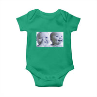 Funny Double Trouble Tuff Baby Meme Baby Onesie Viral AI Niche Baby Holding Laugh Duo Reaction - Wonder Print Shop
