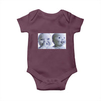 Funny Double Trouble Tuff Baby Meme Baby Onesie Viral AI Niche Baby Holding Laugh Duo Reaction - Wonder Print Shop