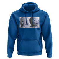 Funny Double Trouble Tuff Baby Meme Hoodie Viral AI Niche Baby Holding Laugh Duo Reaction - Wonder Print Shop