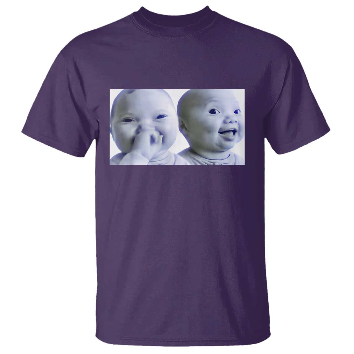 Funny Double Trouble Tuff Baby Meme T Shirt Viral AI Niche Baby Holding Laugh Duo Reaction - Wonder Print Shop