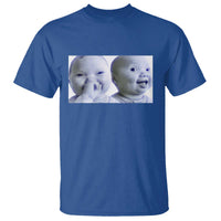 Funny Double Trouble Tuff Baby Meme T Shirt Viral AI Niche Baby Holding Laugh Duo Reaction - Wonder Print Shop