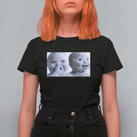 Funny Double Trouble Tuff Baby Meme T Shirt For Women Viral AI Niche Baby Holding Laugh Duo Reaction - Wonder Print Shop