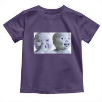 Funny Double Trouble Tuff Baby Meme Toddler T Shirt Viral AI Niche Baby Holding Laugh Duo Reaction - Wonder Print Shop
