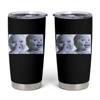 Funny Double Trouble Tuff Baby Meme Tumbler Cup Viral AI Niche Baby Holding Laugh Duo Reaction - Wonder Print Shop