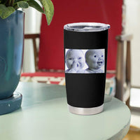 Funny Double Trouble Tuff Baby Meme Tumbler Cup Viral AI Niche Baby Holding Laugh Duo Reaction - Wonder Print Shop
